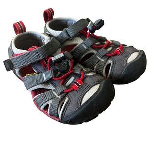 Keen Boys Gray and Red Sandals Size 9